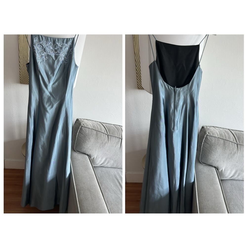 Scott McClintock Blue Prom Y2K Gown 8 Iridescent Blue Embroidered Prom Fairy